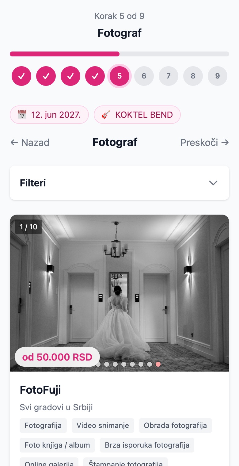 Korak 5 - izbor fotografa