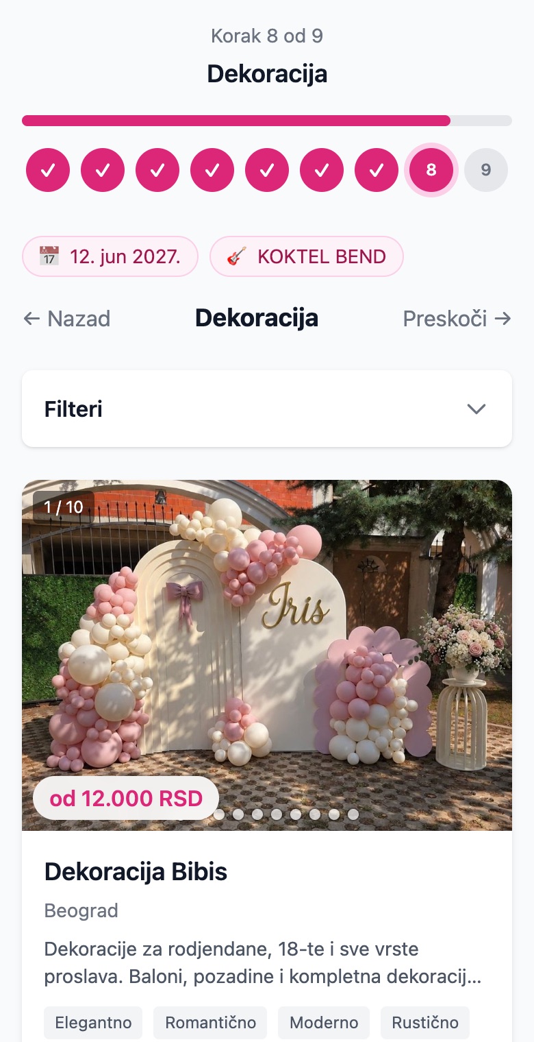 Korak 8 - izbor dekoracije